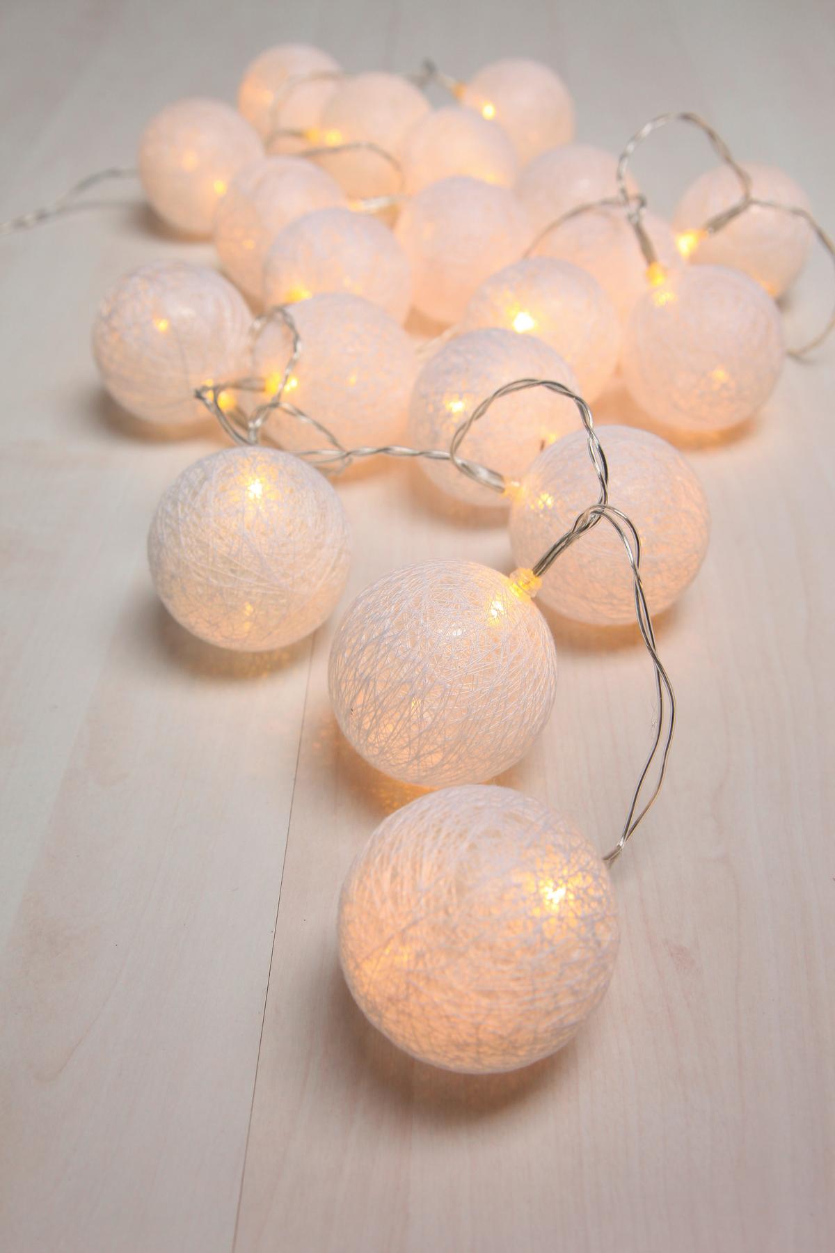 Lichterkette Venuto max. 0,03 Watt - Silberfarben/Weiß, Basics, Kunststoff/Metall (6/285cm) - Globo