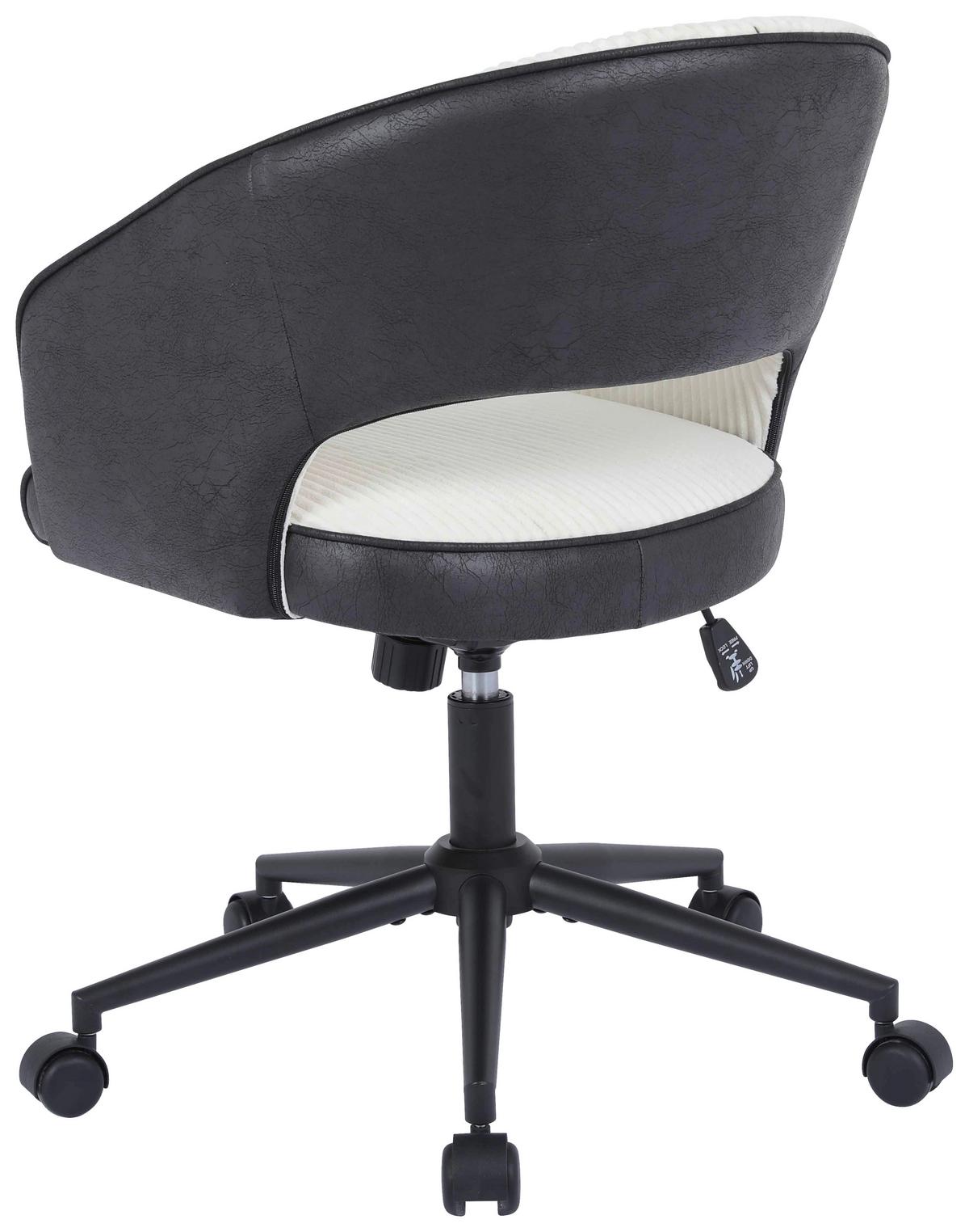 Uredska Stolica Daisy - bež/crna, Moderno, drvo/metal (57,5/78-86/62cm) - Mömax