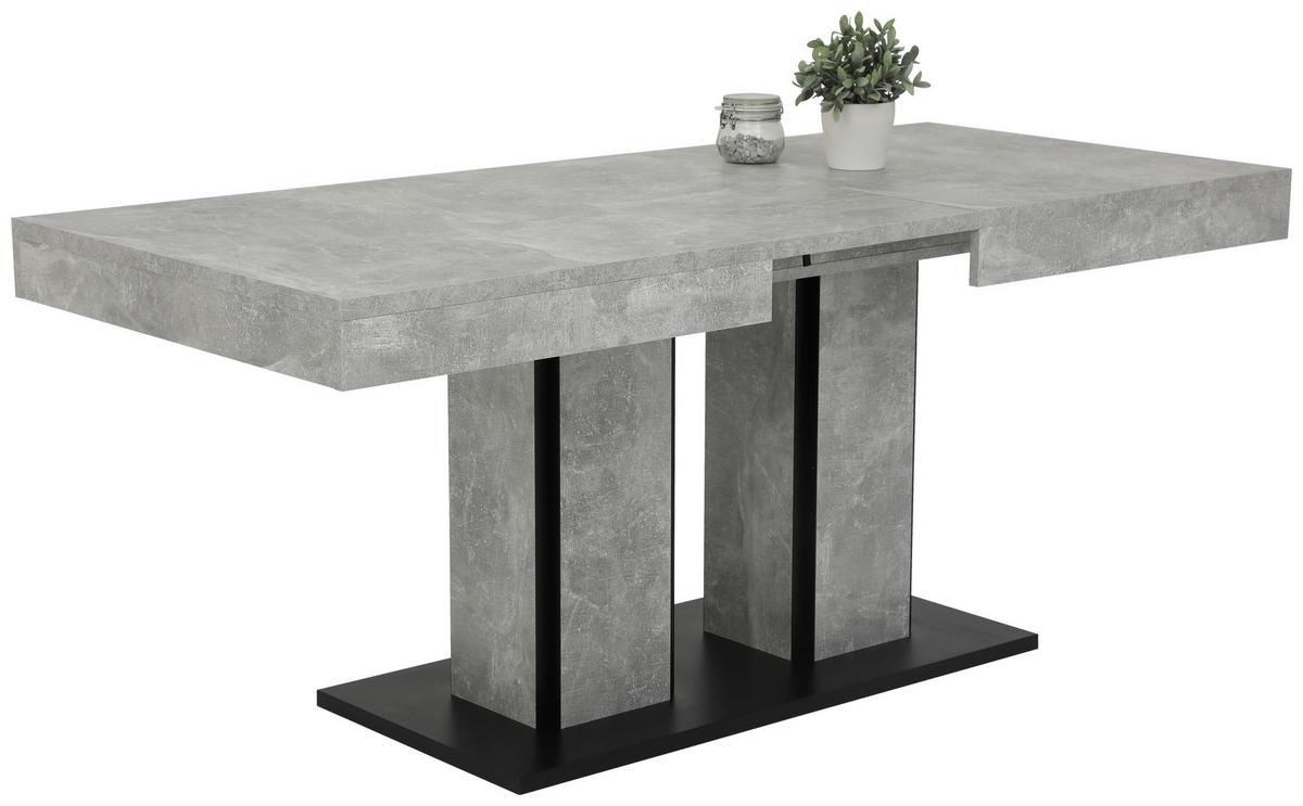 Esstisch Rose Anthrazit/Grau - Anthrazit/Grau, MODERN, Holzwerkstoff (140/80/76cm) - MID.YOU