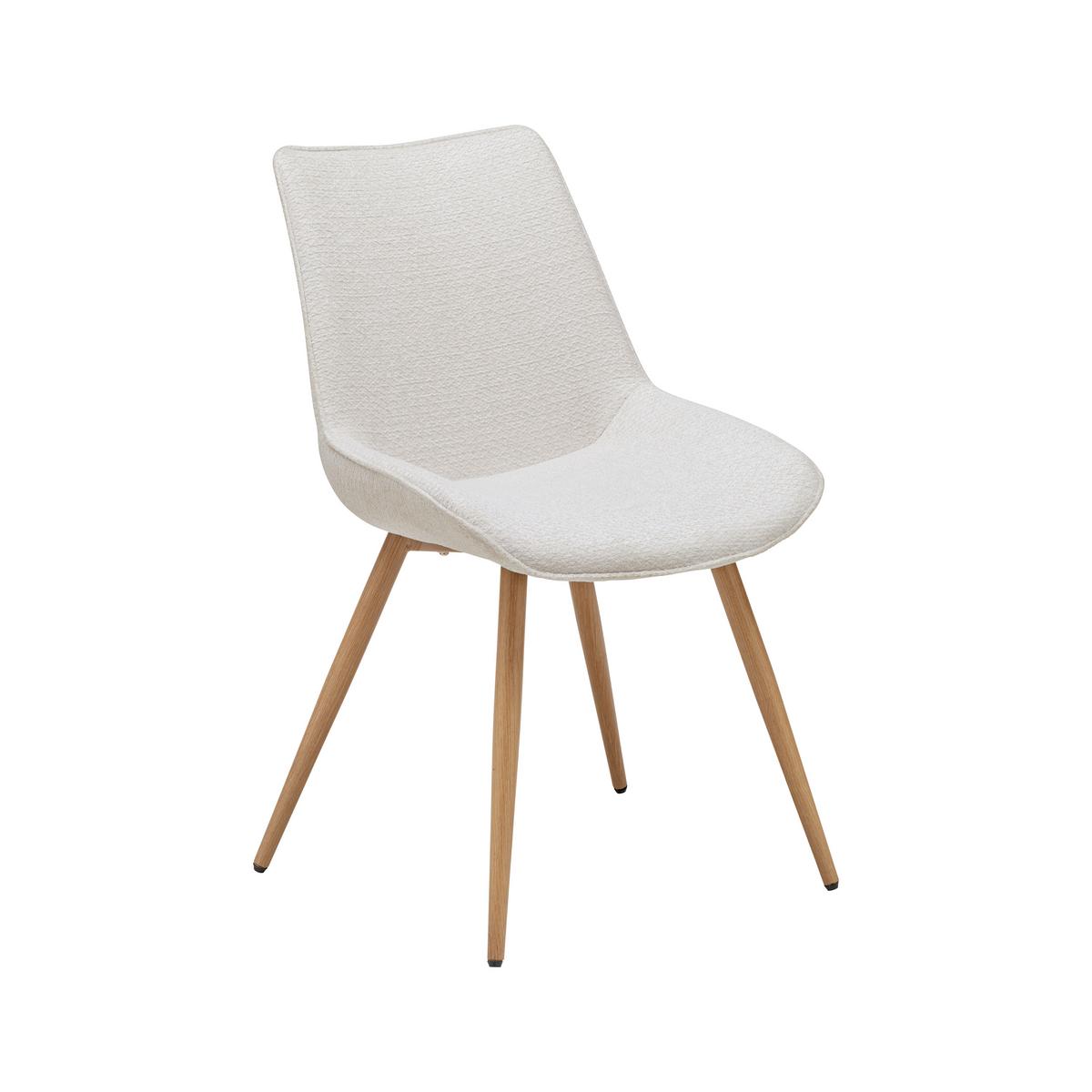 Stuhl Lou Beige/Eichefarben - Eichefarben/Beige, MODERN, Holz/Textil (52/84/60cm) - Mömax