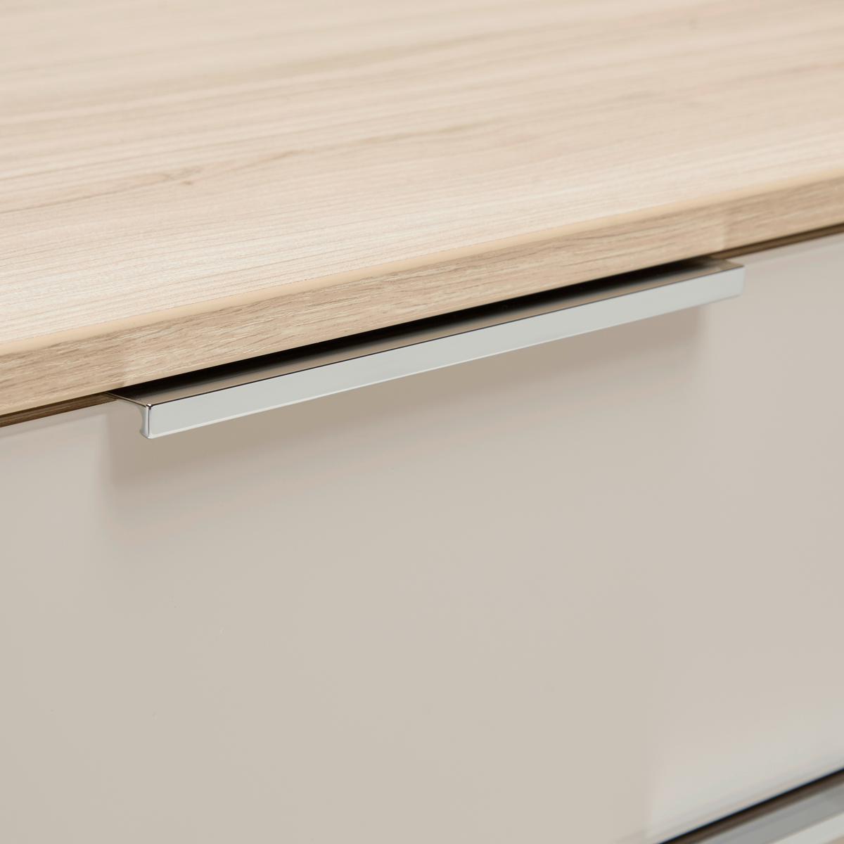 Schranksystem Siena Kaschmir/Eichefarben - Kaschmir/Chromfarben, MODERN, Holzwerkstoff/Metall (80/110/38cm) - Mömax