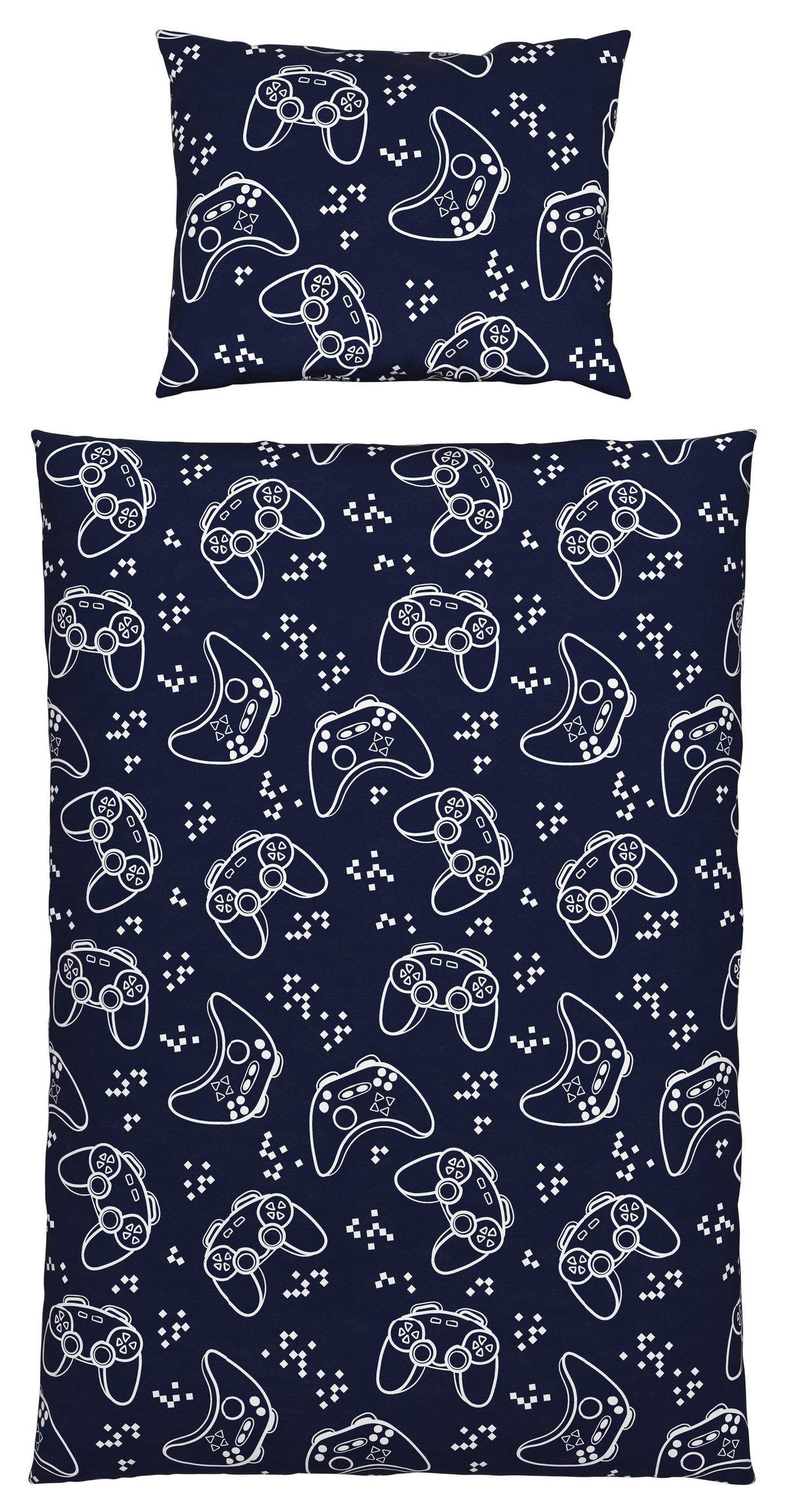 Jugendbettwäsche Gaming Blau ca. 140x200cm - Blau, Textil (140/200cm) - Modern Living