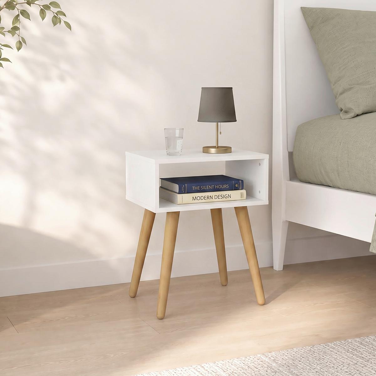Nachttisch Singol "m" - Honigeiche/Weiss, Modern, Holzwerkstoff (45/56/30cm) - Livetastic