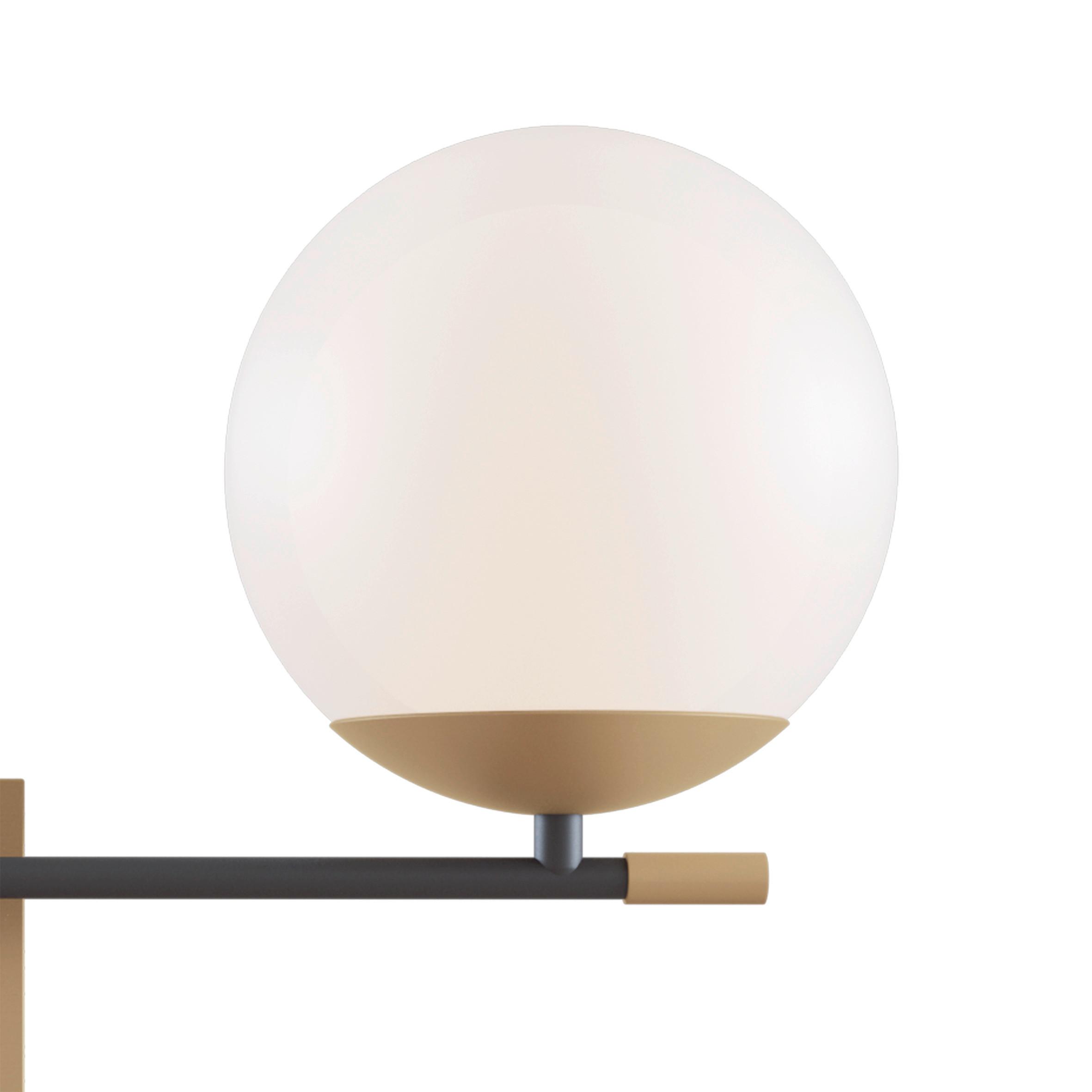 WANDLEUCHTE NOSTALGIA - Weiss/Goldfarben, Trend, Glas/Metall (17,5/42/44cm) - MAYTONI