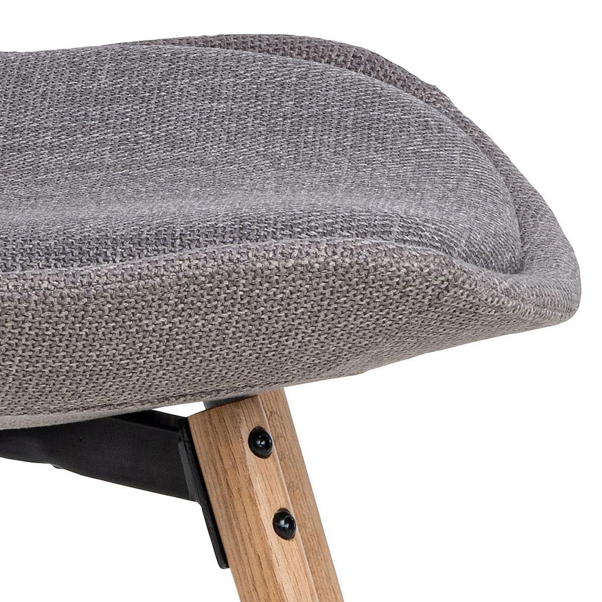 KRZESŁO ERICA - kolor dębowy/brązowy, Konventionell, tkanina/drewno (49/84/55cm) - MID.YOU