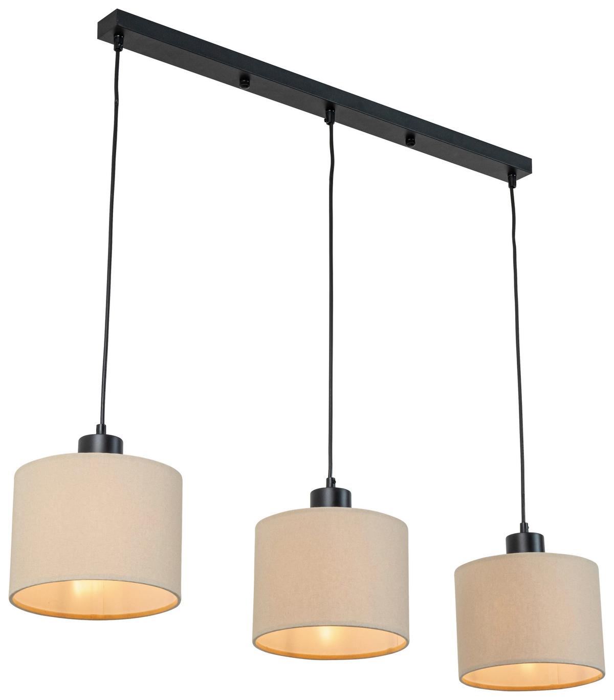LAMPA WISZĄCA AMELIA - czarny/kolor piaskowy, Design, tworzywo sztuczne/metal (75/20/120cm) - Novel