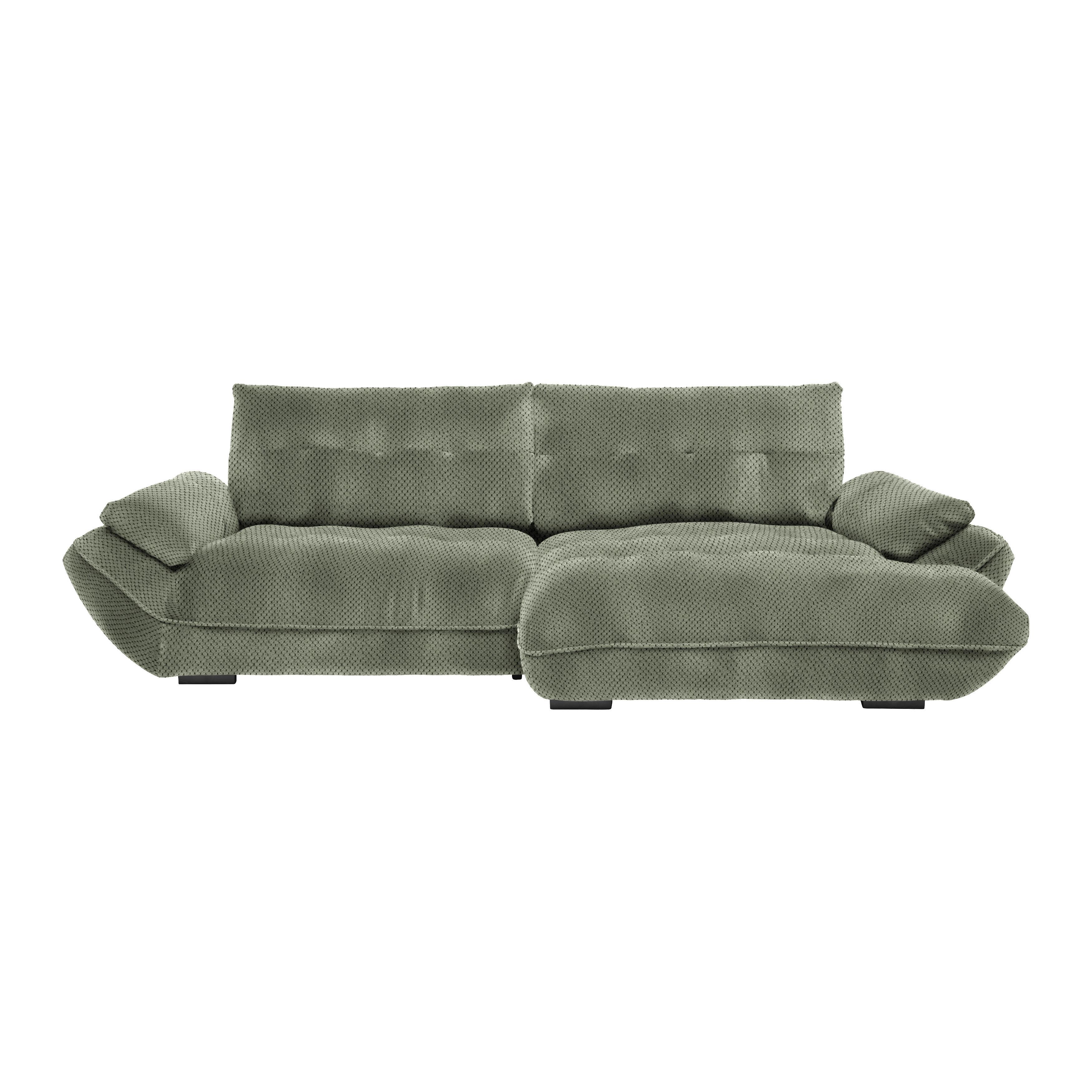 Wohnlandschaft Vivo Grün - Schwarz/Grün, MODERN, Kunststoff/Textil (317/63/179cm) - Premium Living