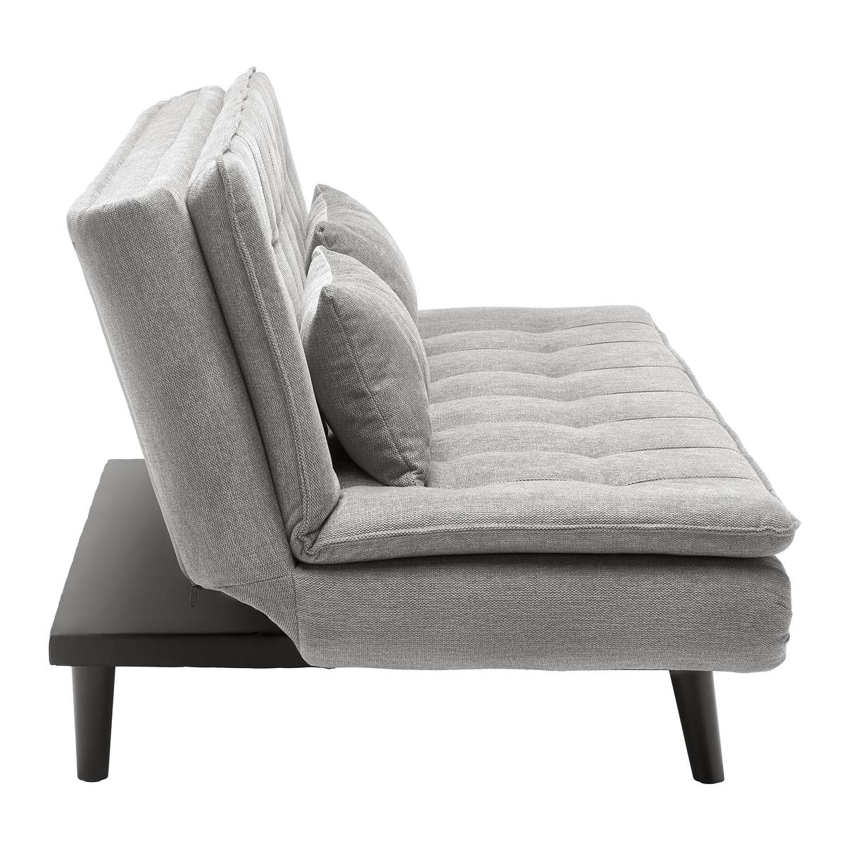Schlafsofa Sun Grau - Schwarz/Grau, MODERN, Holz/Textil (190/83/93cm) - Mömax
