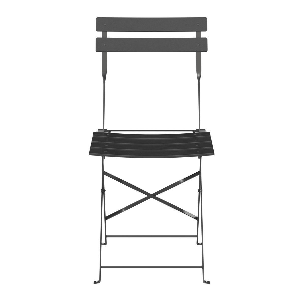Balkonset Peter Anthrazit, 3-teilig - Anthrazit, Basics, Metall (52/106/56cm) - Mömax
