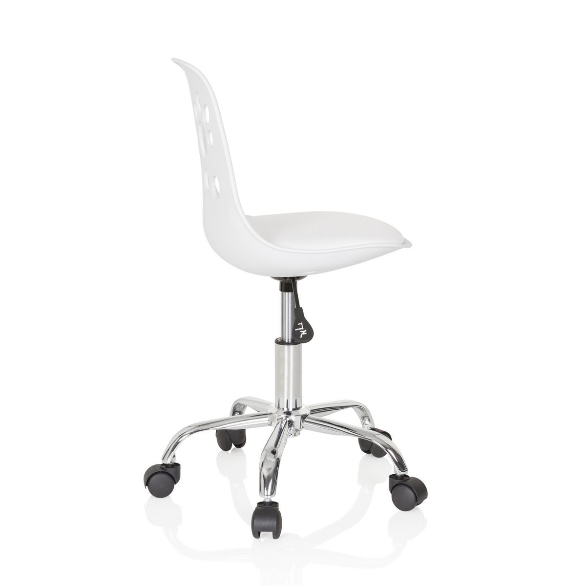 Mladinski Vrtljivi Stol Fancy I, Bela - bela, Moderno, umetna masa/tekstil (40/72-82/44cm) - MID.YOU