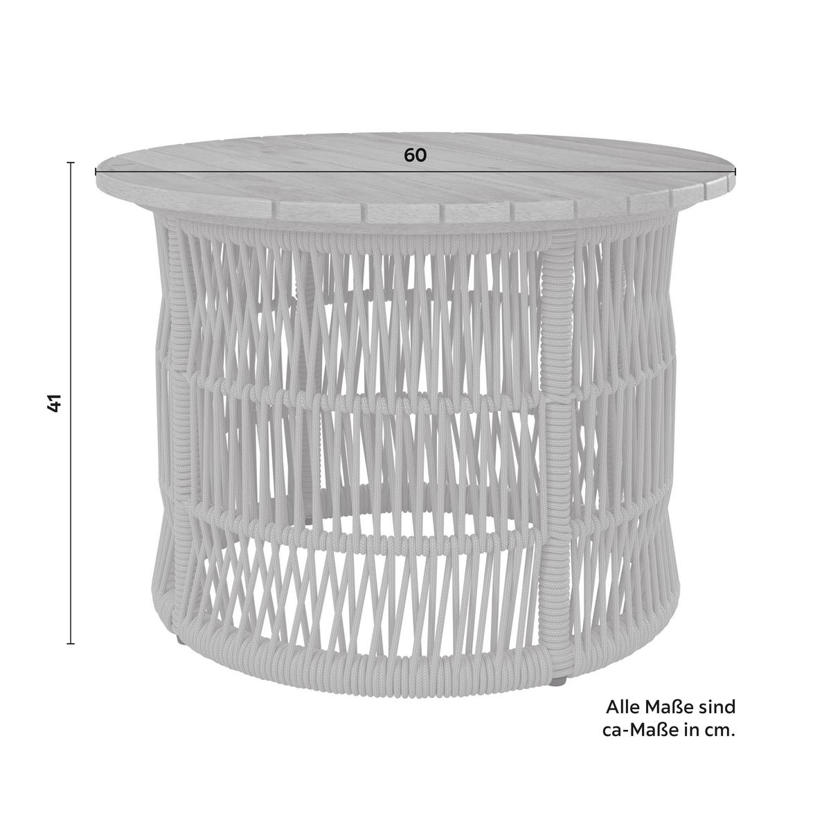 LOUNGEGARNITUR MALENE - Creme/Naturfarben, Modern, Holz/Textil (168/70,5/80cm) - Bessagi Garden