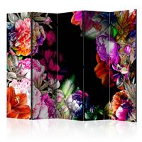 Paravent Warm Tones of Summer Multicolor/Schwarz - Multicolor/Schwarz, Basics, Holz/Textil (225/172/3cm) - artgeist