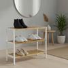 SKOHYLLA ANNA 3 -SB- - vit/naturfärgad, Modern, trämaterial/trä (70/59/30cm) - Mömax