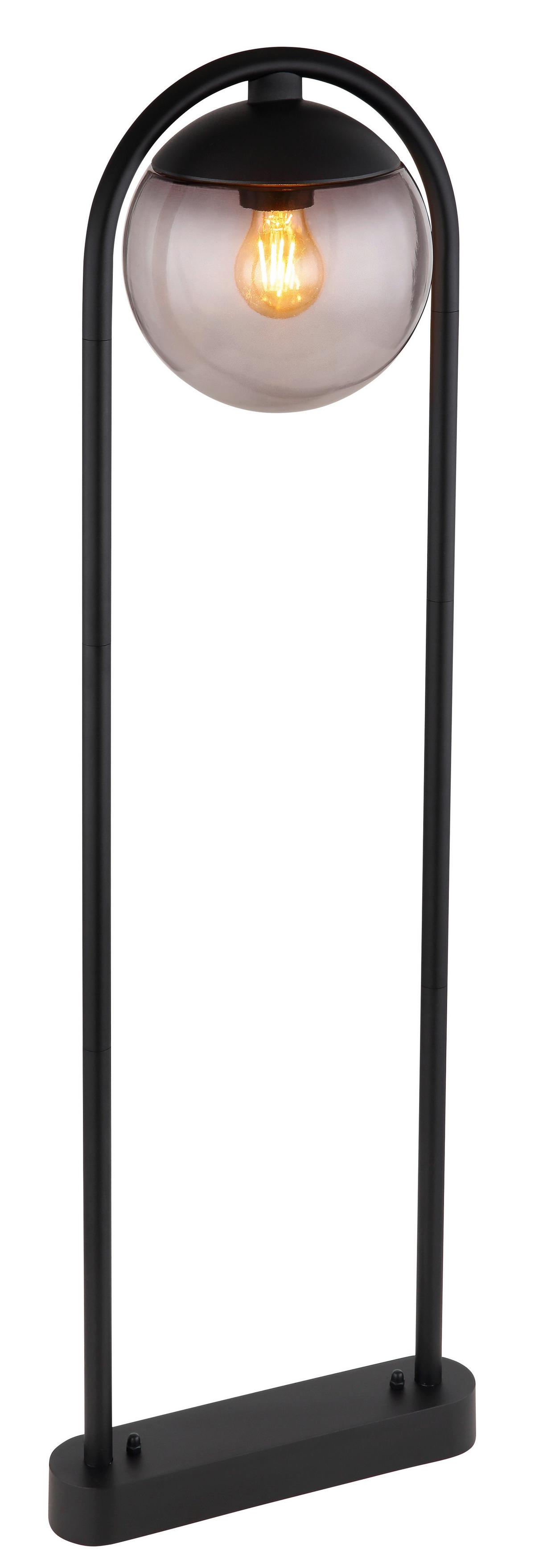 Zunanja Stoječa Svetilka Michael, Črna - črna, Basics, kovina/steklo (32/100cm) - Globo