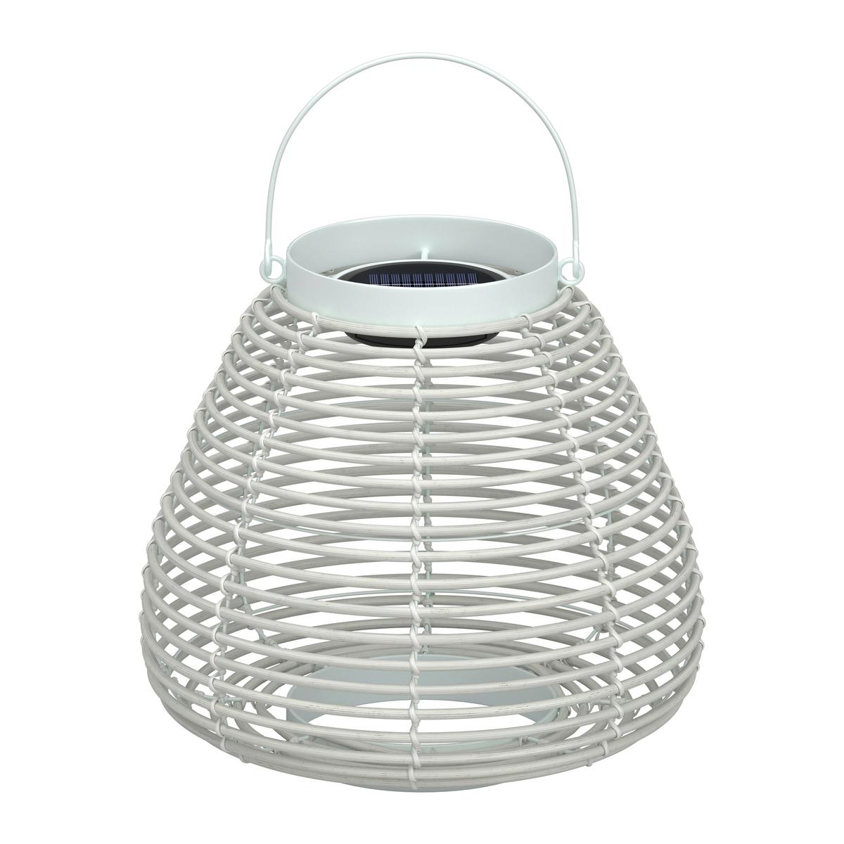 Solarleuchte Anina Weiß Metall/Kunststoff - Weiß, MODERN, Kunststoff/Metall (31/29/31cm) - Bessagi Garden