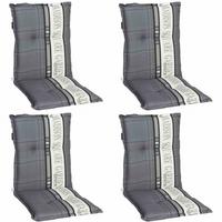 Sesselauflagen-Set Garden 4-tlg. Hochlehner Grau - Grau, KONVENTIONELL, Textil (50/8/105cm) - Ambia Garden