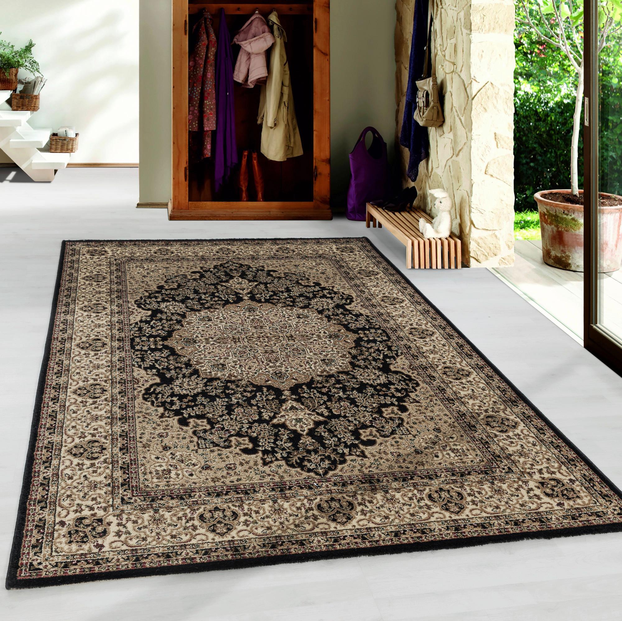 Webteppich Kashmir Schwarz ca. 200x290cm - Schwarz, LIFESTYLE, Textil (200/290cm)