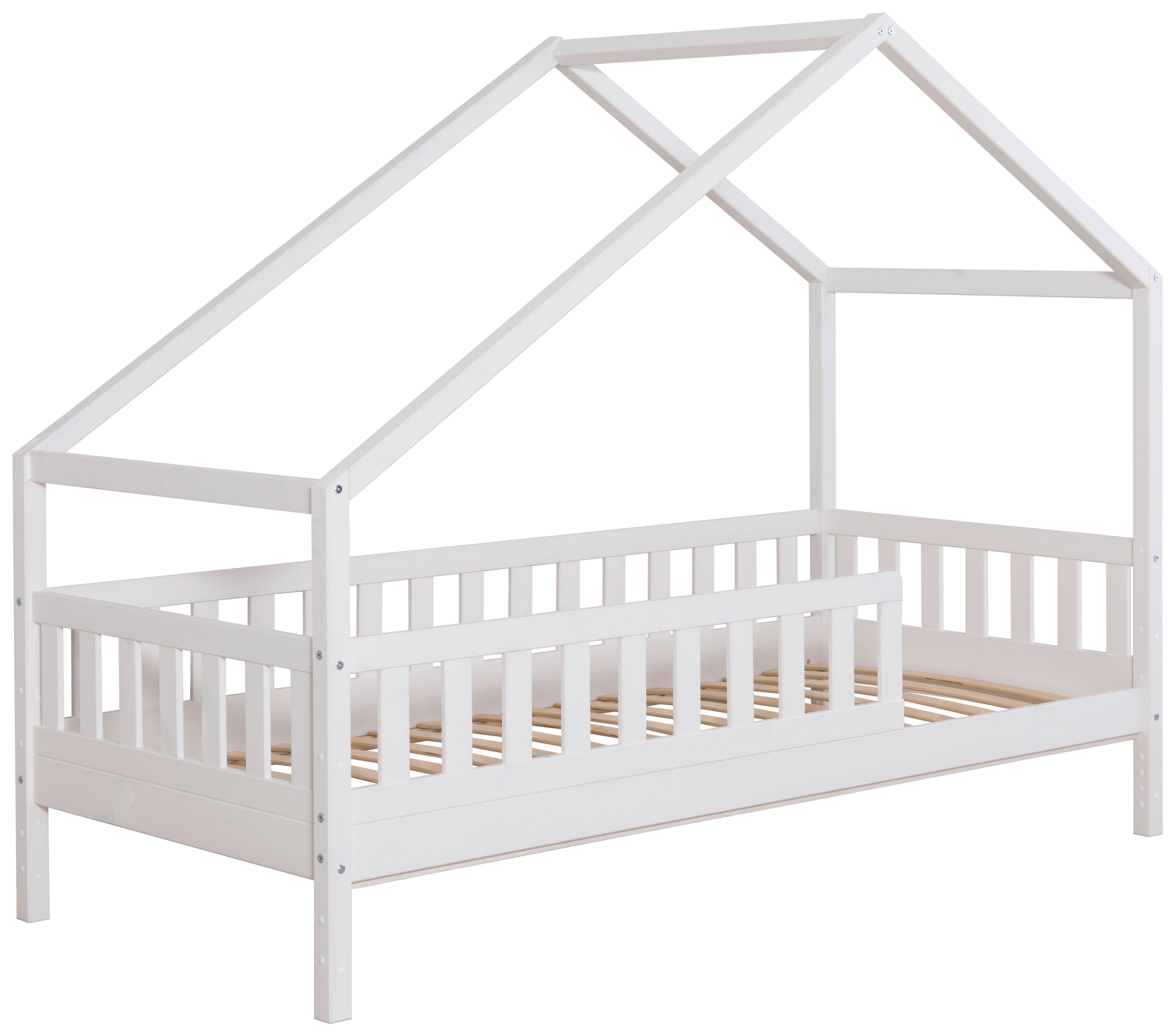 Hausbett Lou ca. 140x200 cm Holz Weiß - Weiß, MODERN, Holz (140/200cm) - MID.YOU