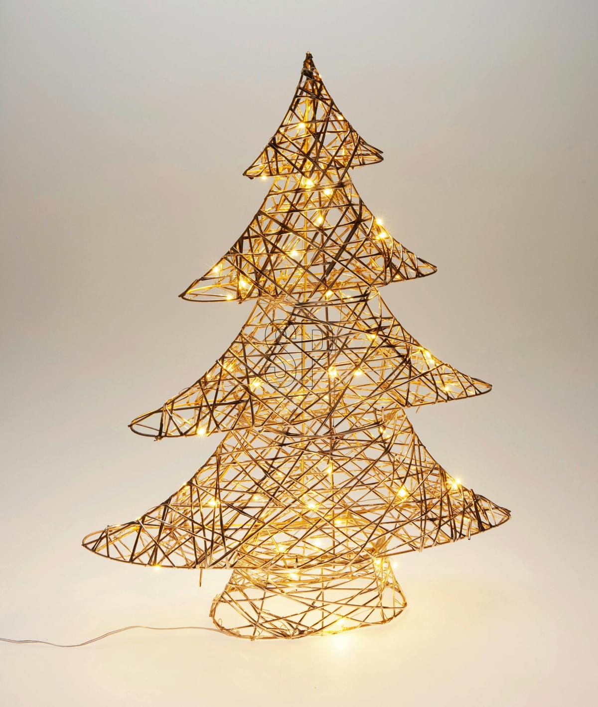 LED-Dekoleuchte TREE - Dunkelgelb, Natur, Metall (46/8/60cm)