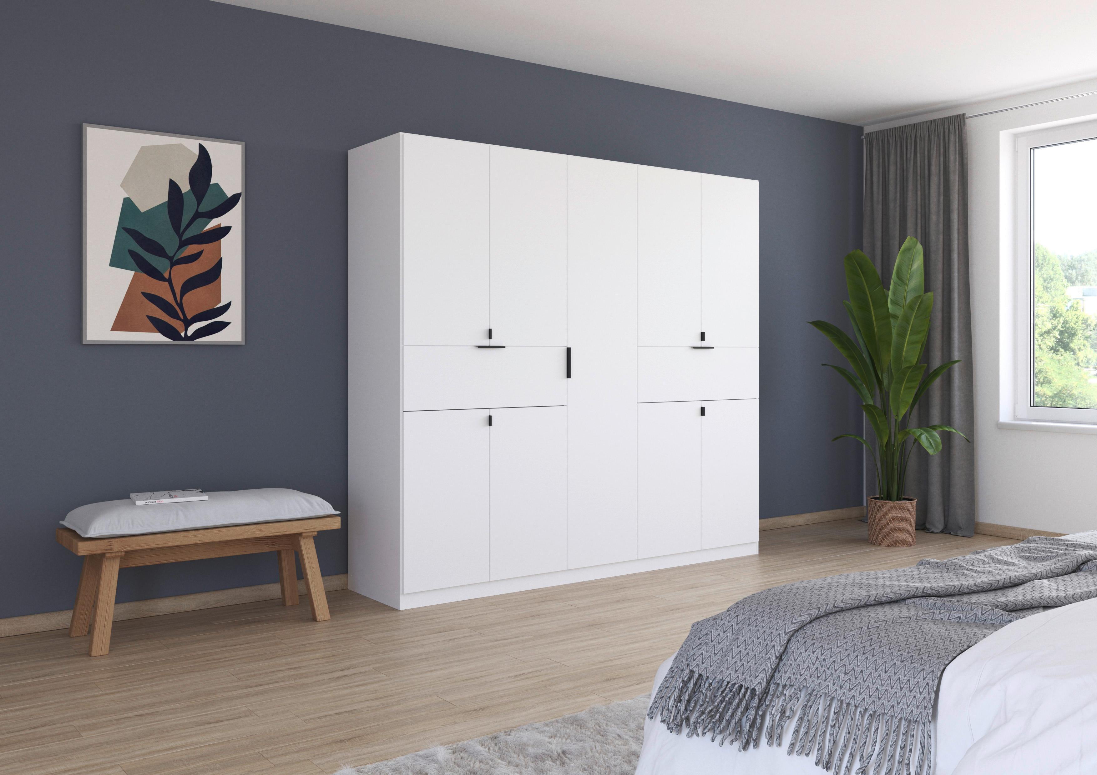 Ormar S Klasičnim Vratima Ticao - bijela, Moderno, drvni materijal/metal (226/210/54cm) - Modern Living