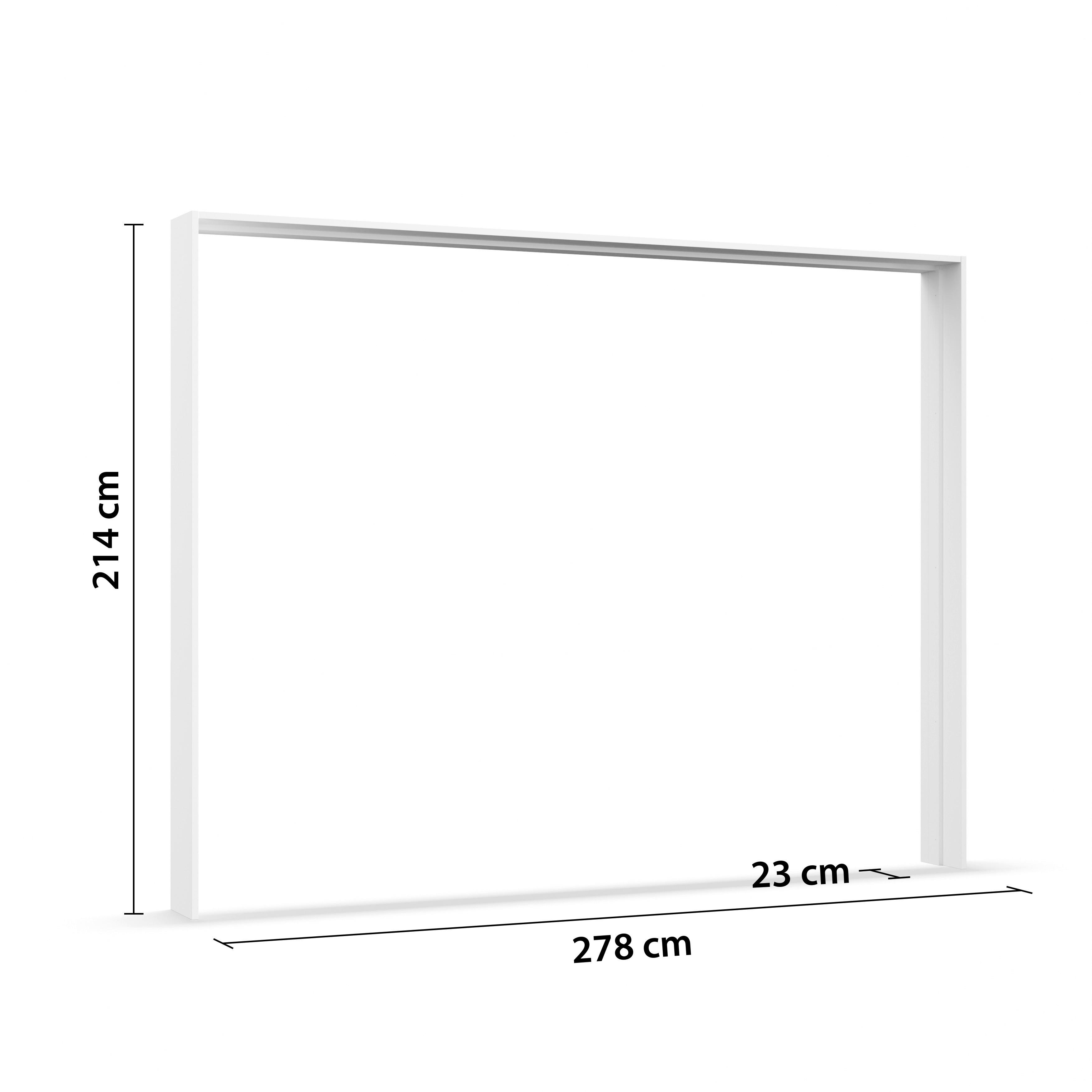 Passerpartout Elara Weiss - Weiss, Konventionell, Holzwerkstoff (278/214/23cm) - Premium Living