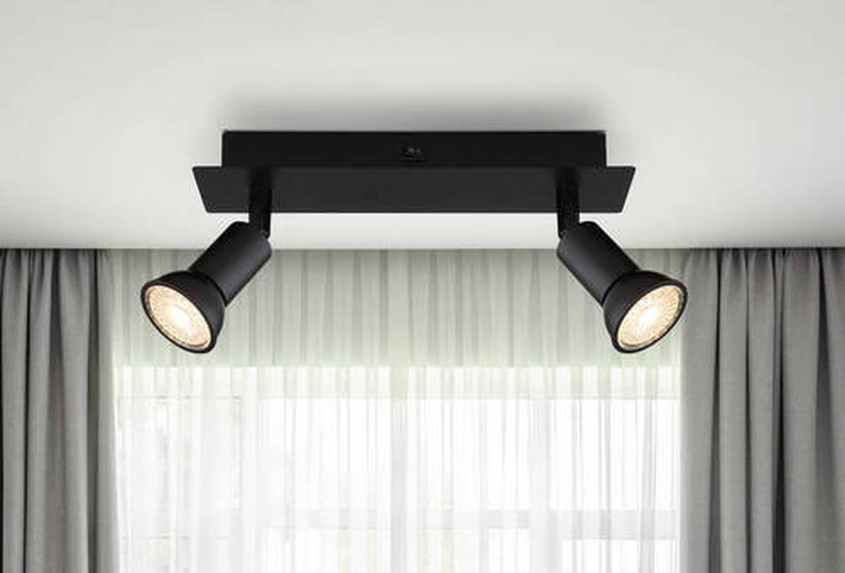 Strahler Drew in Schwarz max. 35 Watt - Schwarz, Design, Metall (25/6/9cm) - Globo