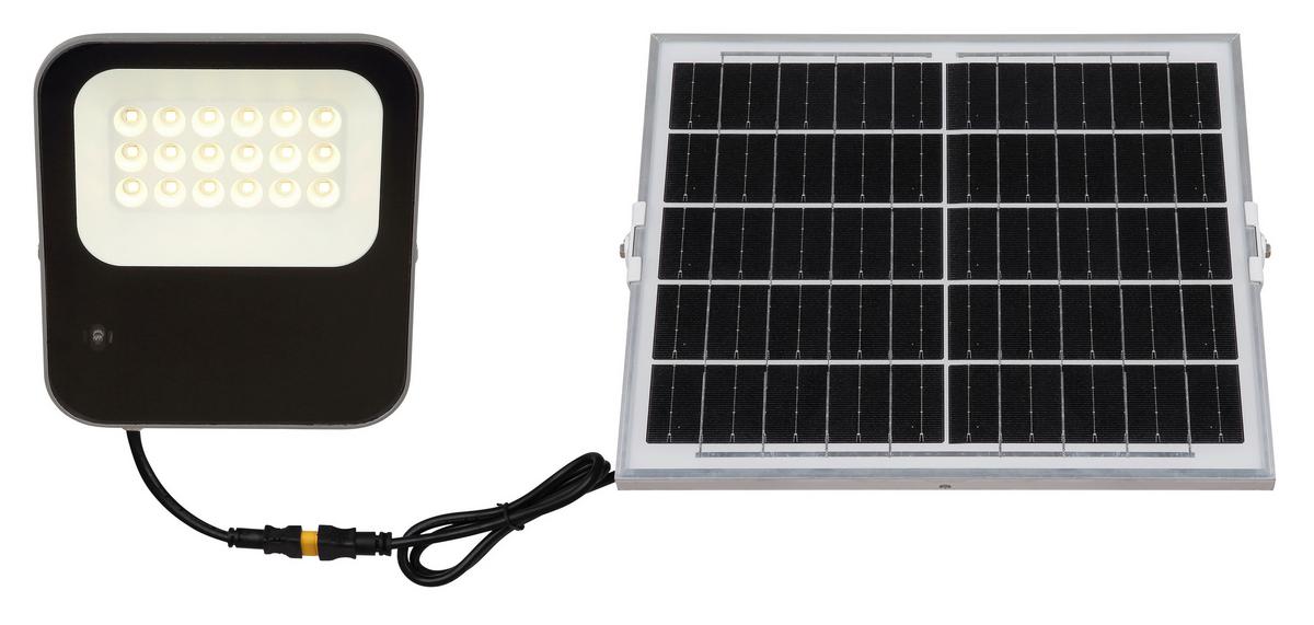 Solarna Svetilka Solar, S Sijalko - siva/prozorno, Konvencionalno, kovina/steklo (19/22/4,6cm) - Globo