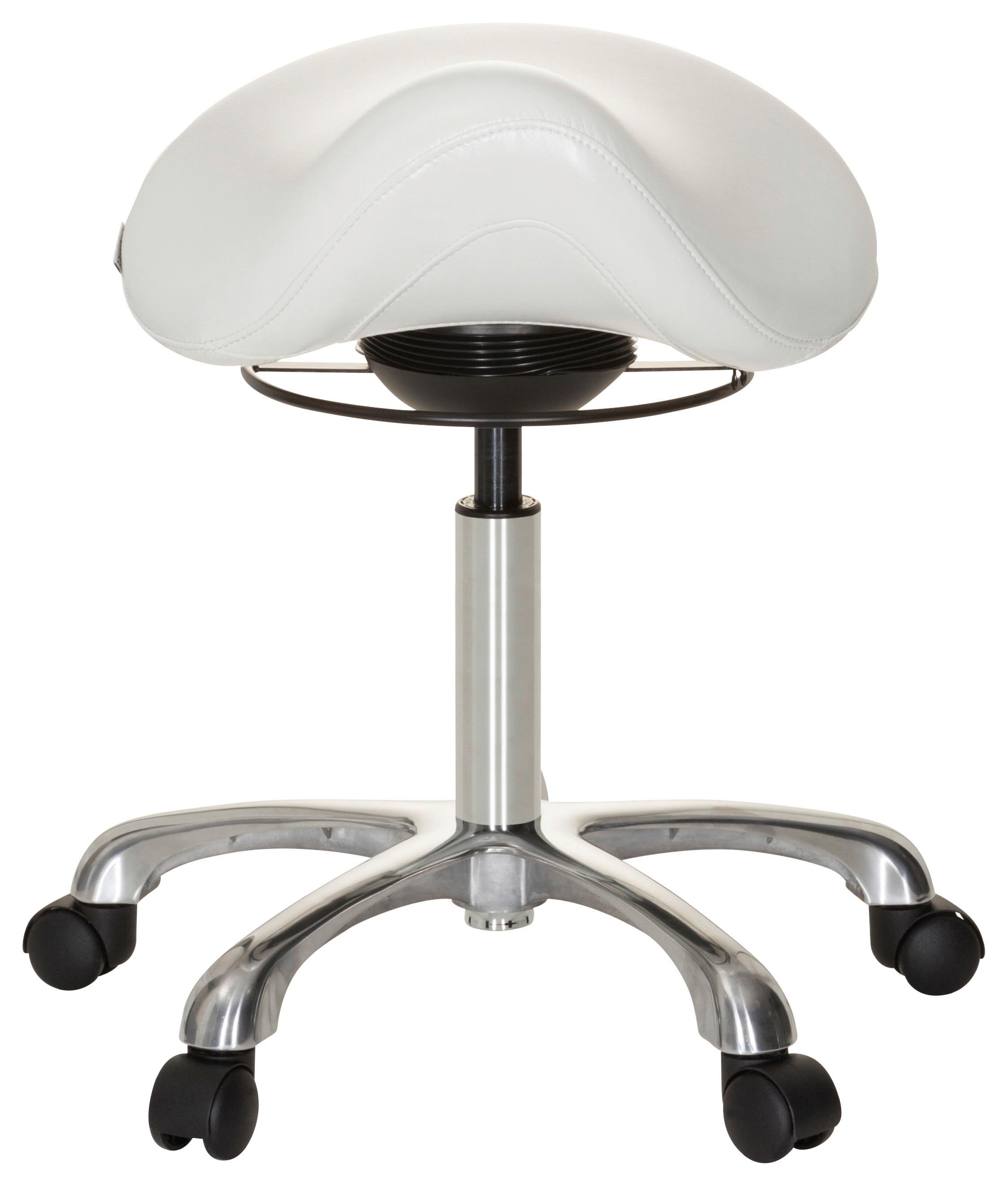 Pisarniški Stolček Ortho Sit, Bela - srebrne barve/bela, Basics, kovina/umetna masa (56/54/56cm) - MID.YOU
