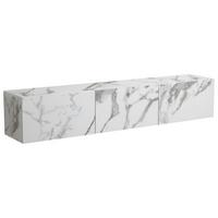Nizka Omarica Marble, Bela - bela, Design, leseni material (160/30/30cm) - MID.YOU
