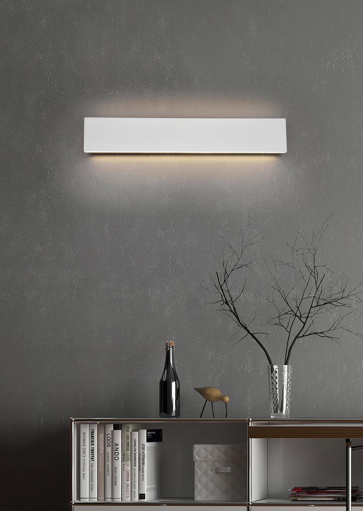 KINKIET LED 225174731 CONCHA - biały, Basics, tworzywo sztuczne/metal (47/8/4,5cm) - Trio Leuchten