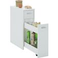 Unterschrank Weiß - Silberfarben/Schwarz, Holzwerkstoff/Kunststoff (20,0/61,0/45,0cm) - Mömax modern living Unterschrank Weiß - Silberfarben/Schwarz, Holzwerkstoff/Kunststoff (20,0/61,0/45,0cm) - Mömax modern living