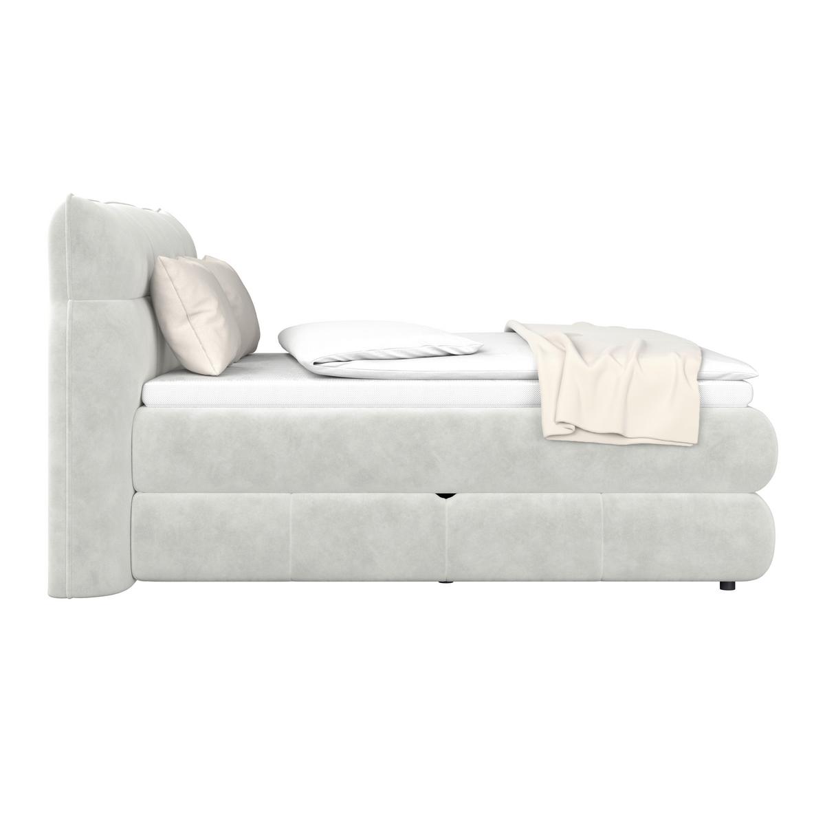 Boxspring Krevet Carmelo - crna/krem, Trend, tekstil/plastika (140/200cm) - Premium Living