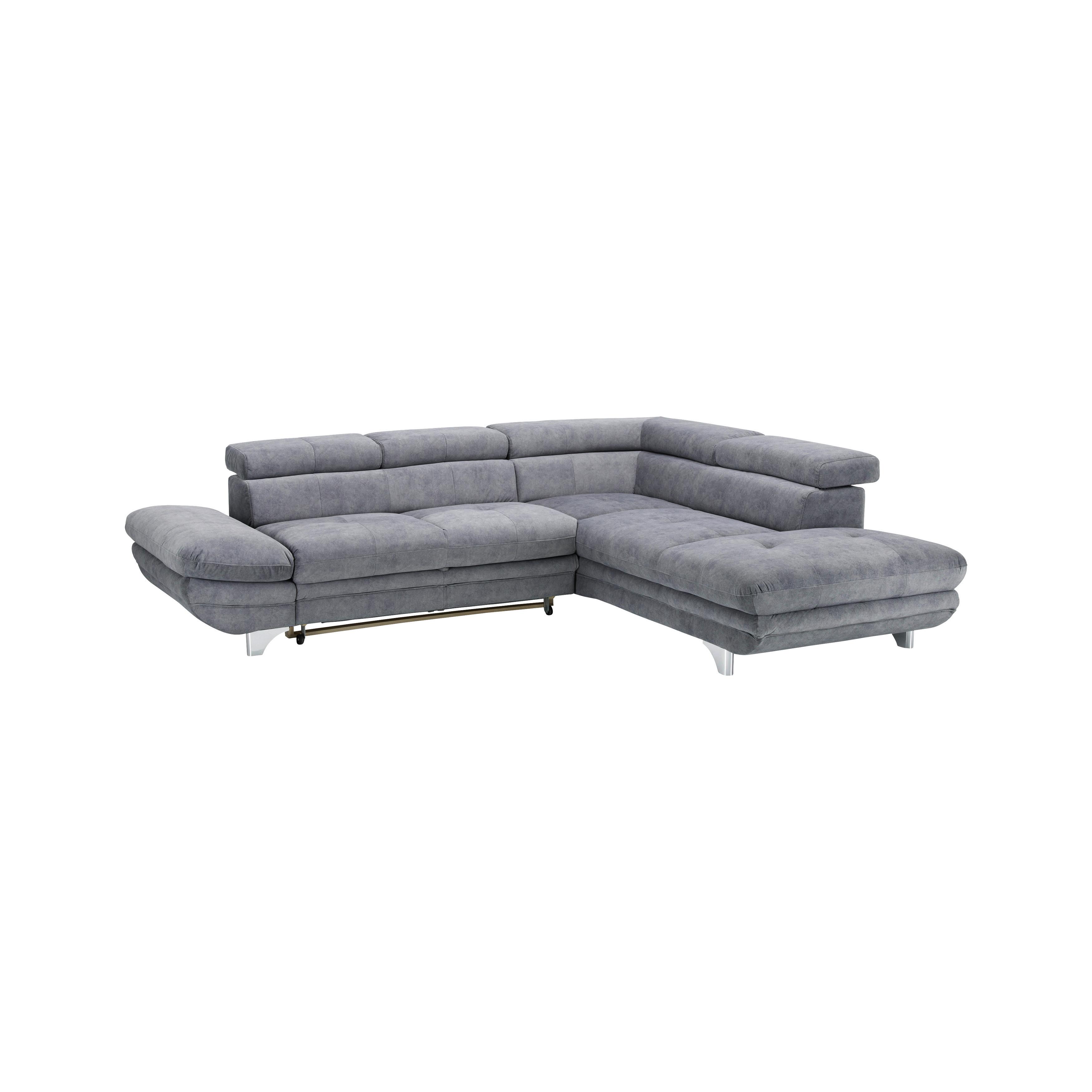 Sedežna Garnitura Enterprise - siva, Moderno, kovina/tekstil (282/75/238cm) - Bessagi Home