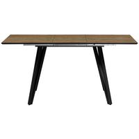 Masa extensibila DANIEL - culoare lemn stejar/negru, Modern, metal/material pe bază de lemn (120-160/80/76cm) - Mömax