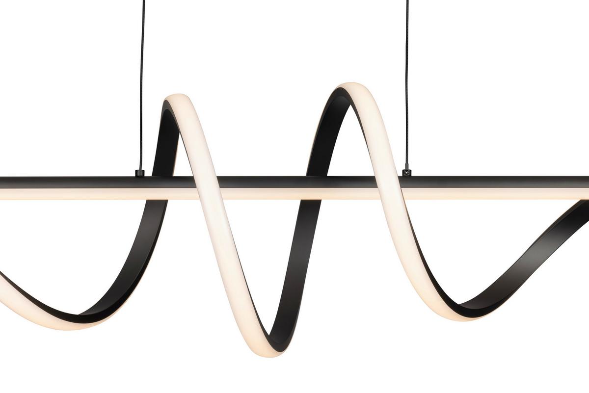 LAMPA WISZĄCA LED SEGIN *SBN* - czarny, Design, tworzywo sztuczne/metal (101/25/150cm) - Novel