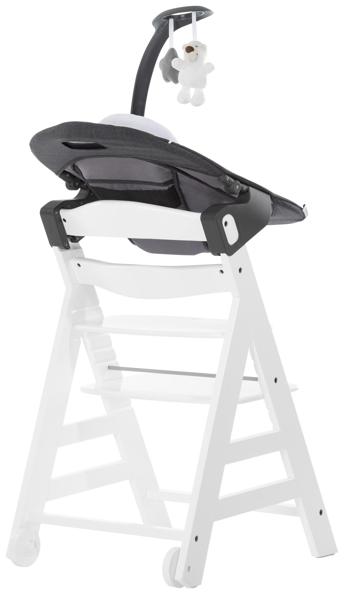 WYSOKIE KRZESŁO 663240 BETA+BOUNCER - biały/szary, Basics, drewno (58/48/83cm) - Hauck