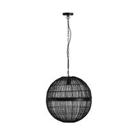 Hängeleuchte Hermi II max. 40 Watt - Schwarz, Basics, Metall (50/120cm) - Globo