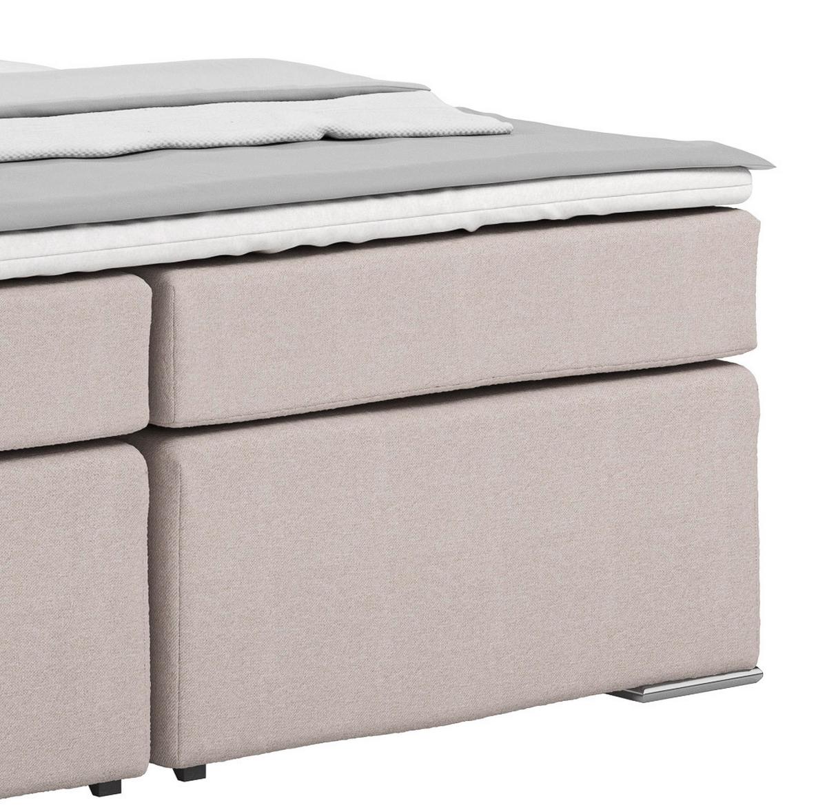 Boxspring Krevet Nero - bež/boje kroma, Konvencionalno, tekstil/metal (180/200cm) - Best Price