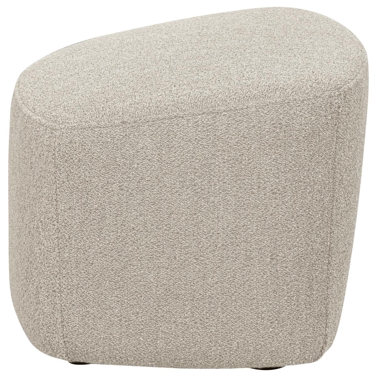 Hocker Lofty Naturfarben Bouclé - Schwarz/Naturfarben, Design, Kunststoff/Textil (62/41/48cm) - Livetastic