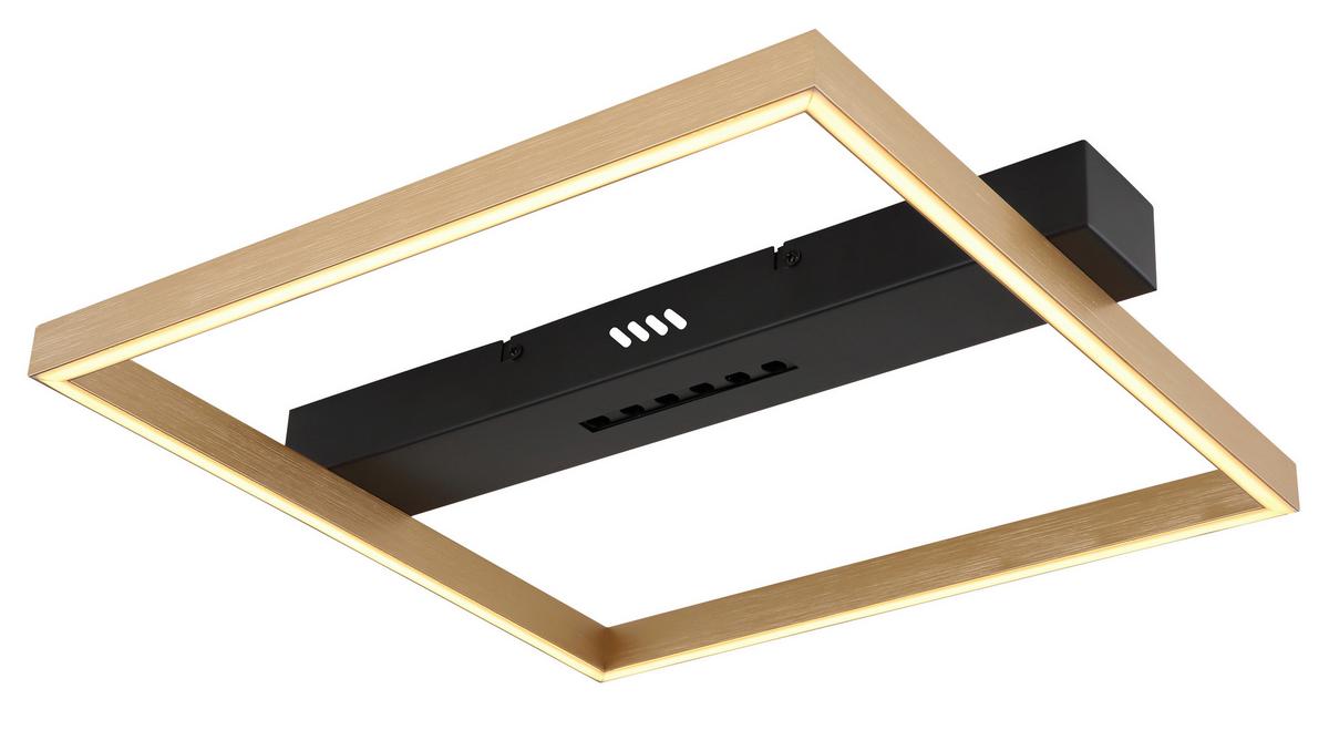 LED-Deckenleuchte Luffy Goldfarben max. 24 Watt - Goldfarben/Schwarz, Design, Kunststoff/Metall (43/39,2/6,9cm) - Globo