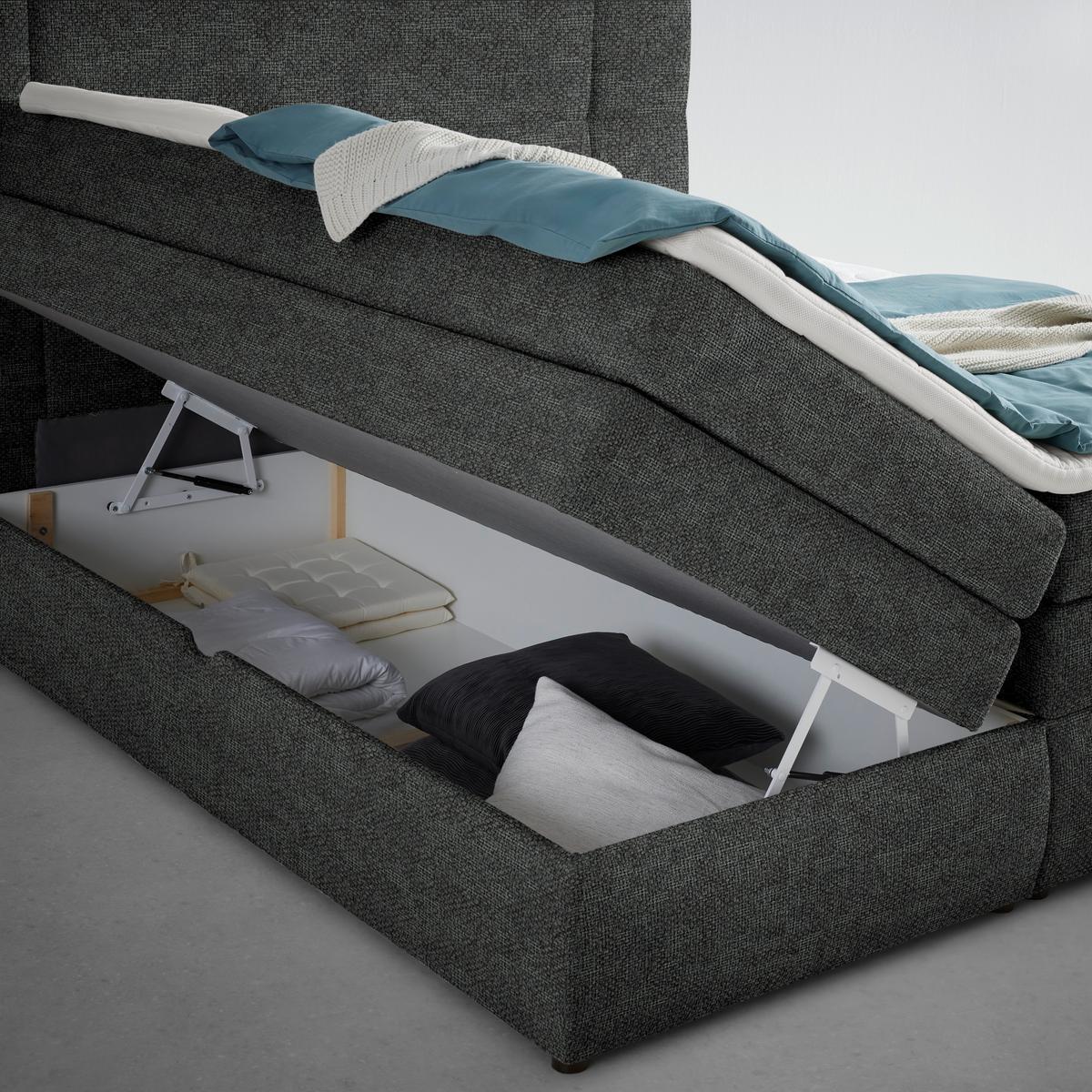 Boxspring Krevet Palace - boje grafita, Konvencionalno, tekstil/plastika (180/200cm) - Premium Living
