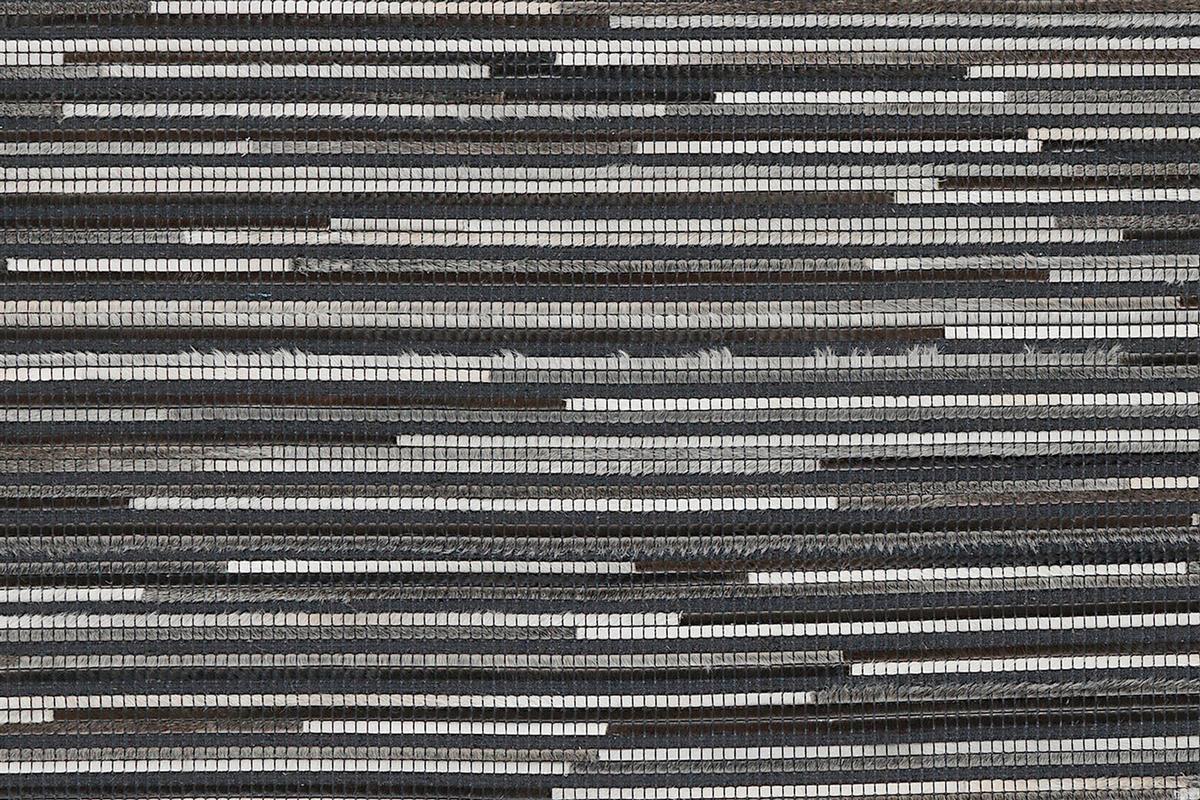 Flachwebeteppich Wild 8023 Dunkelgrau 170 X 240 - Dunkelgrau, Basics, Leder/Textil (170/240cm) - Kayoom