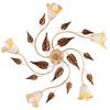 Deckenleuchte Vanda Weiß/Beige max. 6 Watt - Beige/Weiß, Natur, Glas/Metall (70/70/20cm)