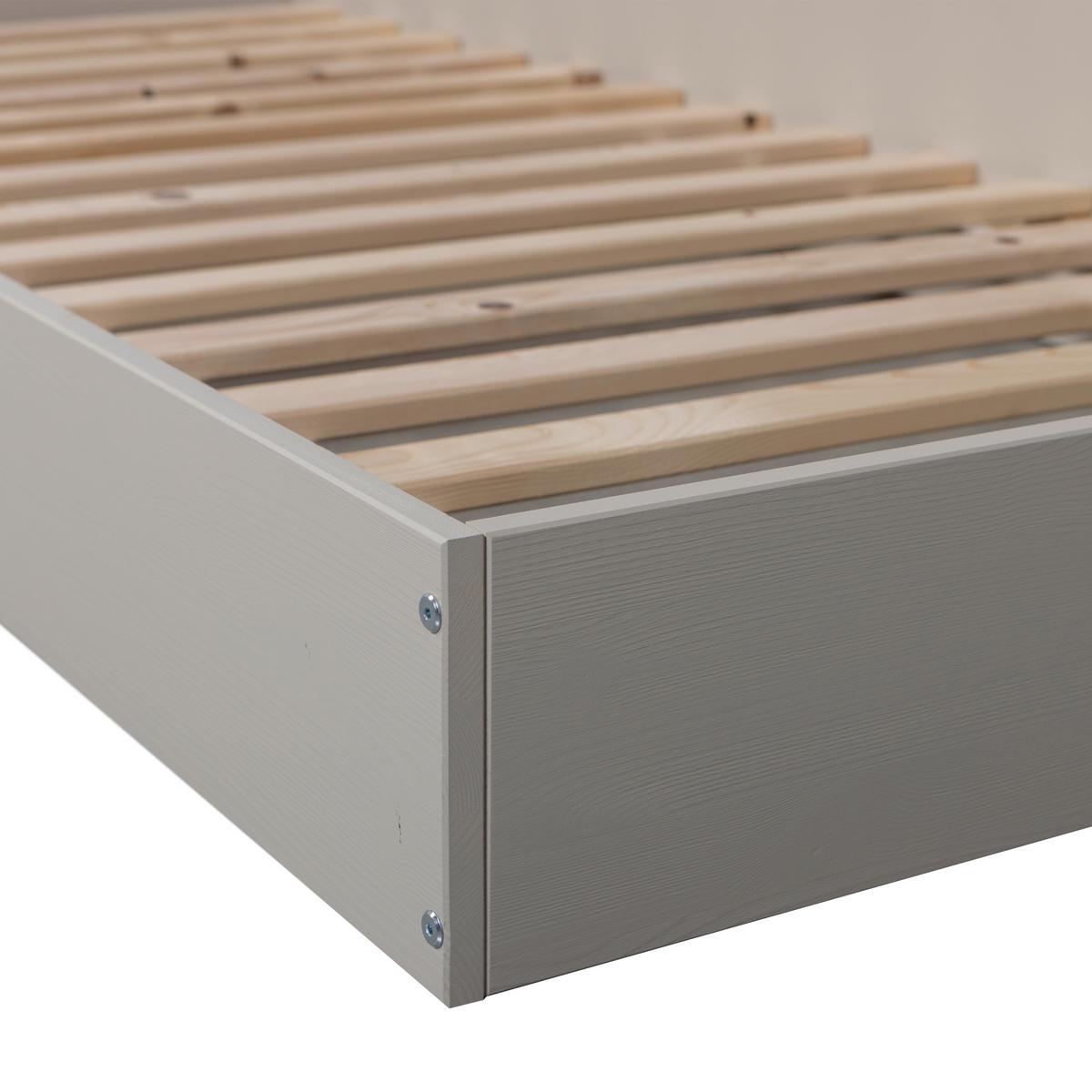 Bodenbett Carter Grau ca. 90x200 cm - Grau, Basics, Holz (90/200cm) - MID.YOU