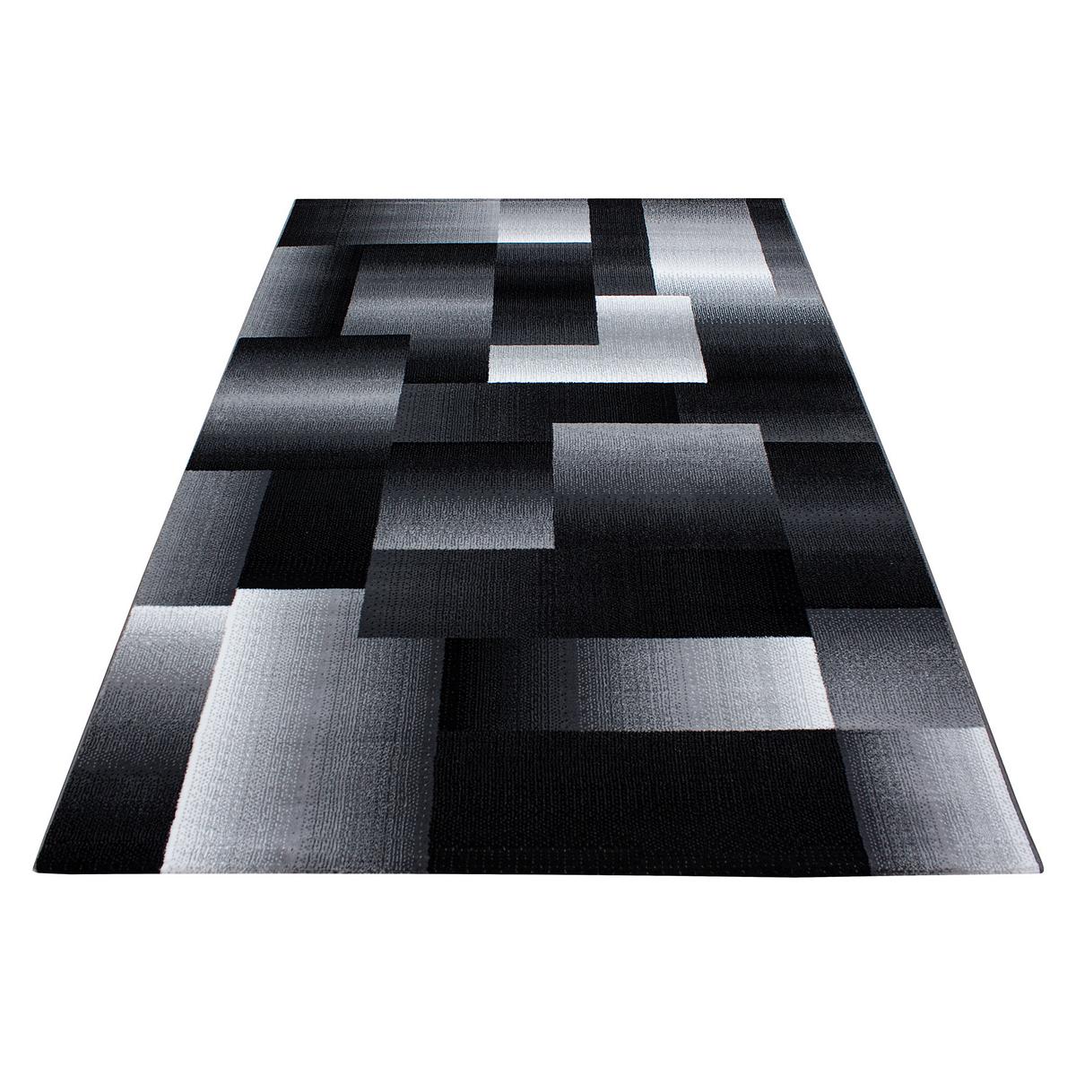 Webteppich Miami Schwarz ca. 120x170cm - Schwarz, Trend, Textil (120/170cm)