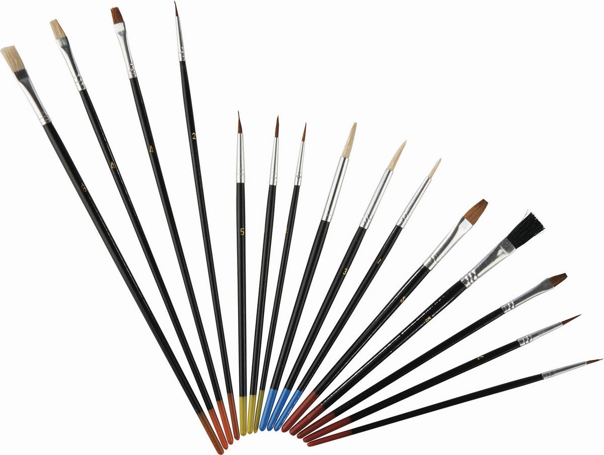 Pinselset Colour, 15-teilig - Holz/Metall (30.5/22cm) - Modern Living