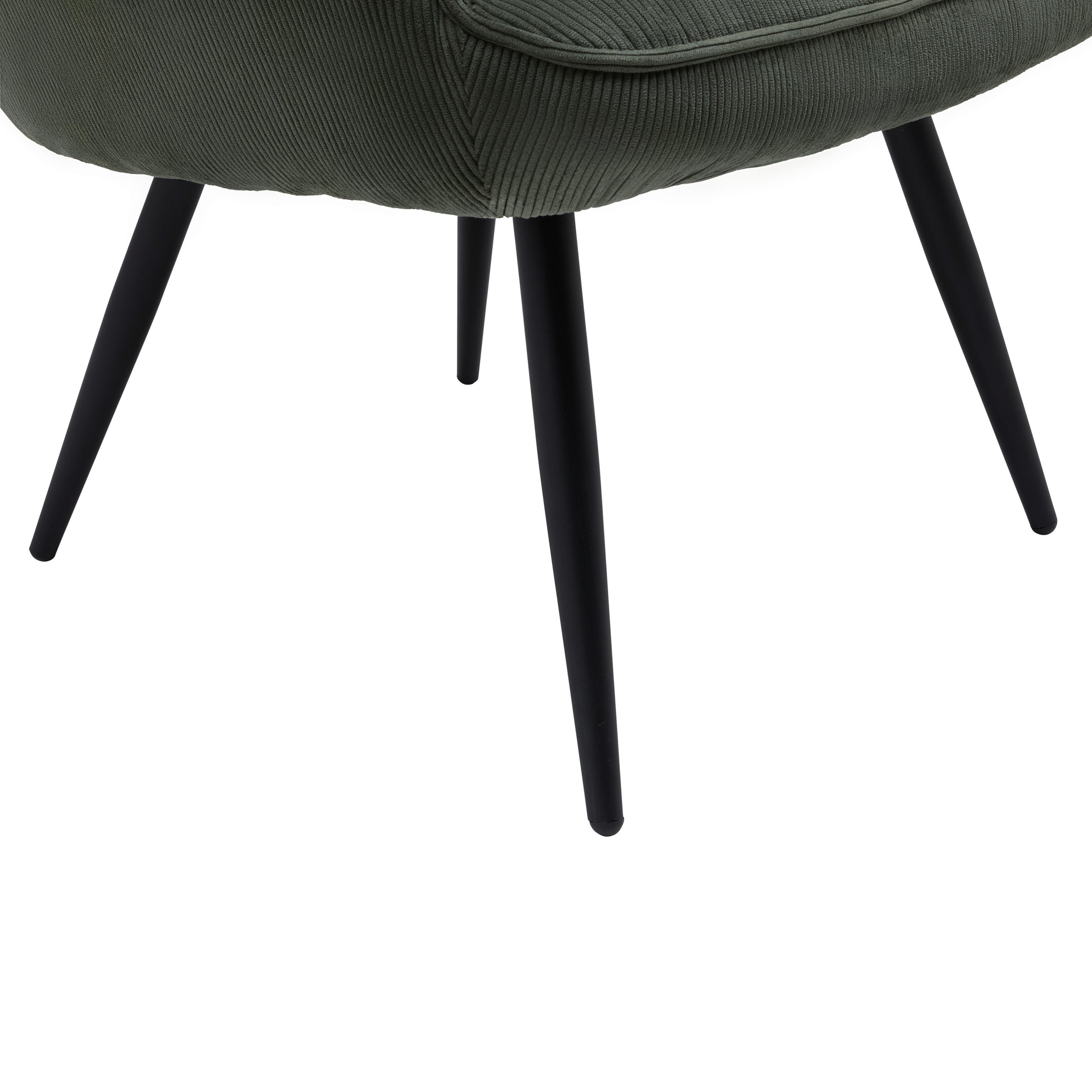 Sessel Alex Grün - grön/svart, Modern, metall/textil (68/100/78cm) - Based