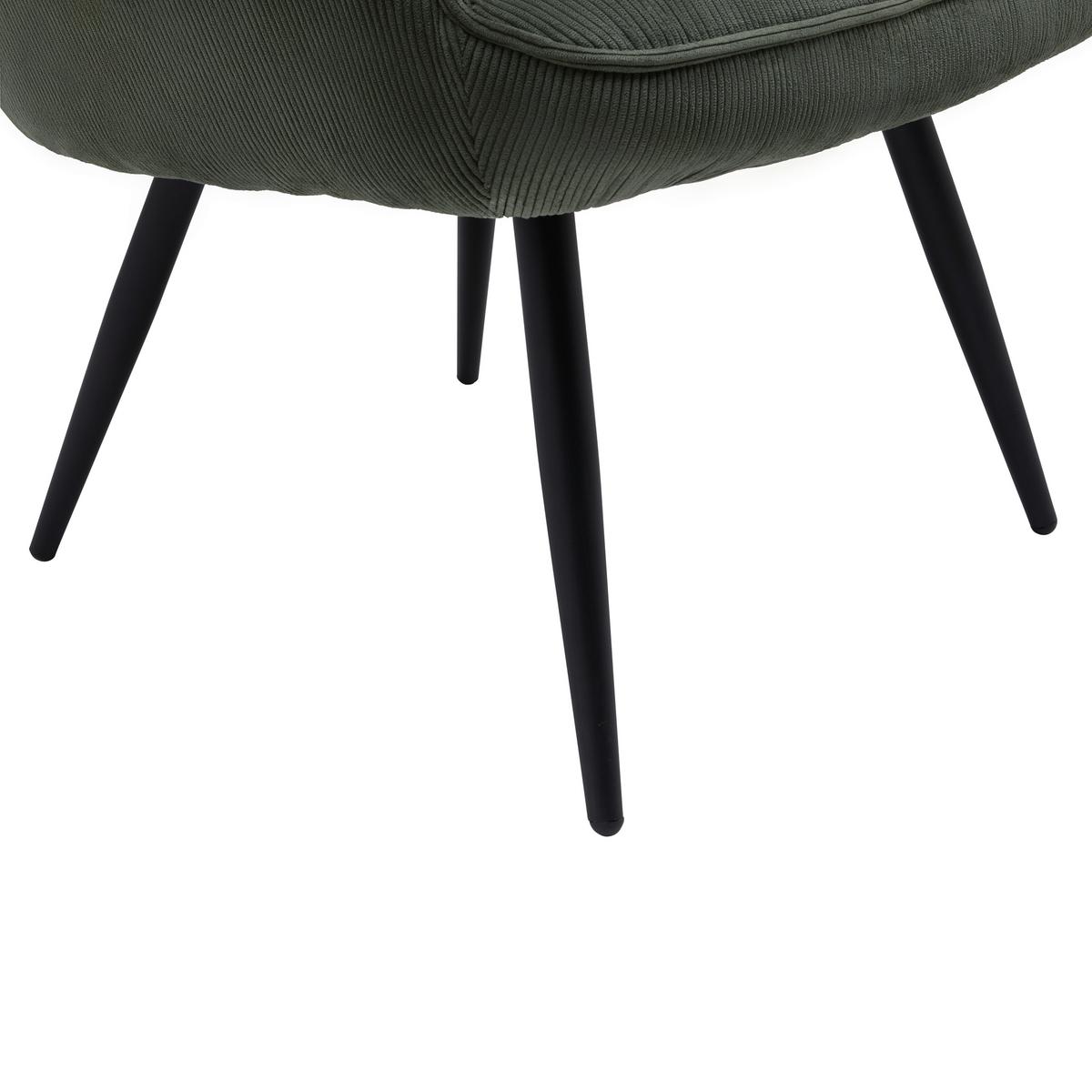 Sessel Alex Grün - Schwarz/Grün, MODERN, Textil/Metall (68/100/78cm) - Based