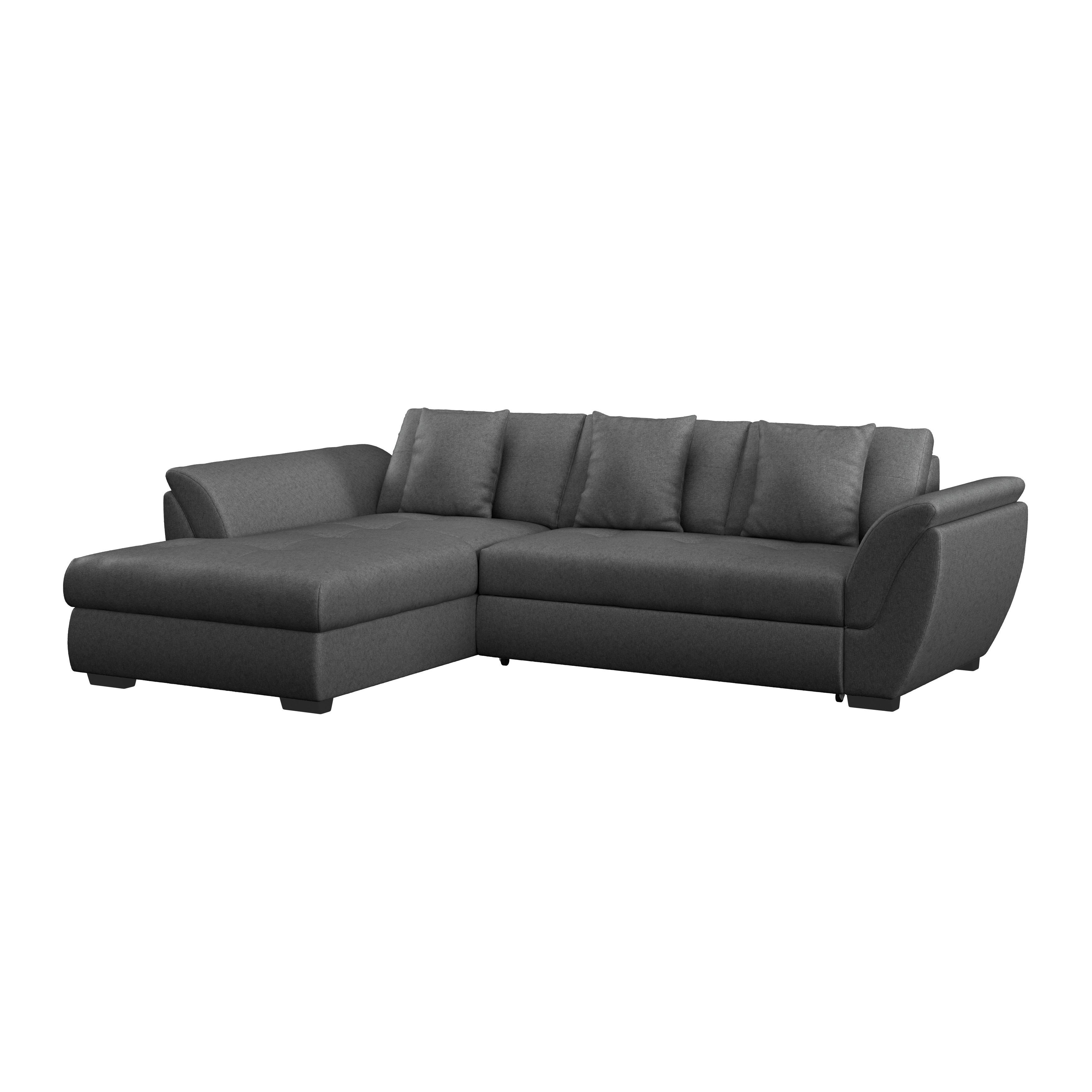 Kutna Garnitura Berisso - crna/antracit, Design, tekstil/plastika (187/278cm) - Ondega