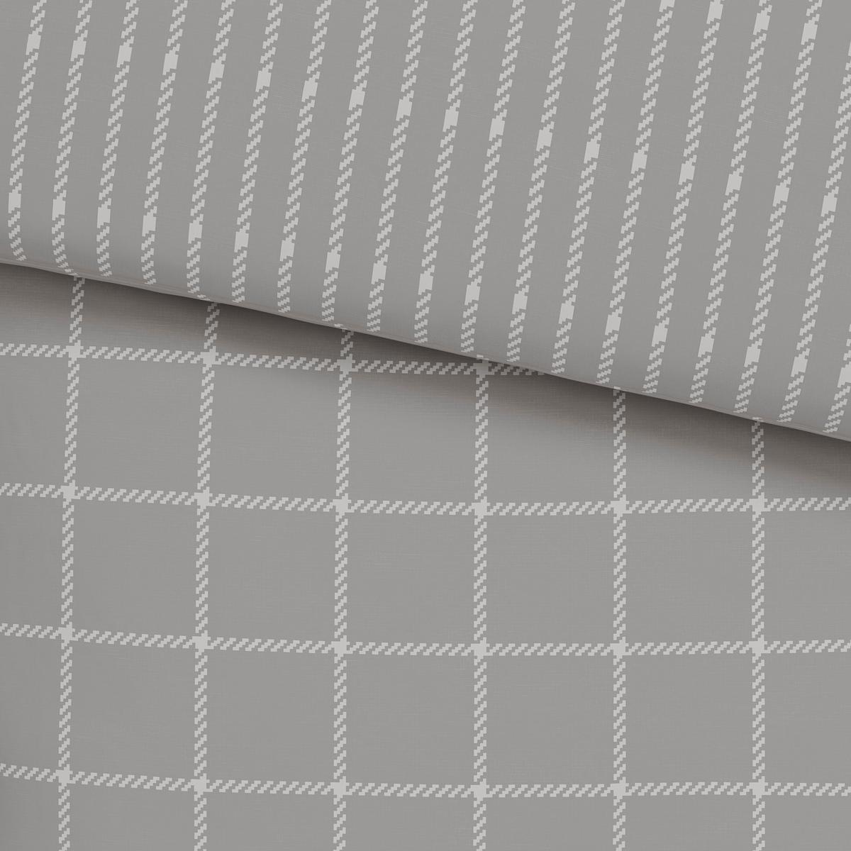 Bettwäsche Karo Allover Hellgrau ca. 140x200cm - Hellgrau, KONVENTIONELL, Textil (140/200cm) - Mömax
